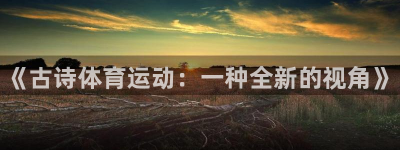 福建意昂3机电股份公司：《古诗体育运动：一种全新的视角》